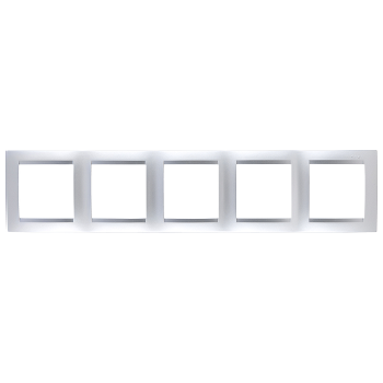 1500650-033 Рамка универсальная, 5 постов, алюминий Simon 15 фото