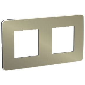 NU280452 Рамка Unica Studio Metal Бронза / Антрацит 2-постовая Schneider Electric фото