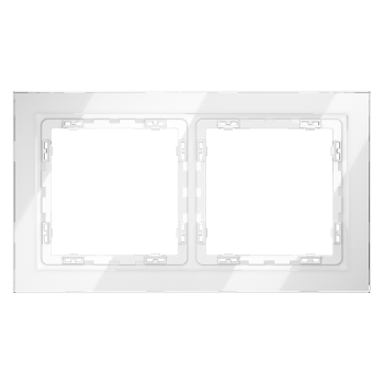 Рамка на 2 поста, белый, стекло Voltum S70 VLS110201 фото