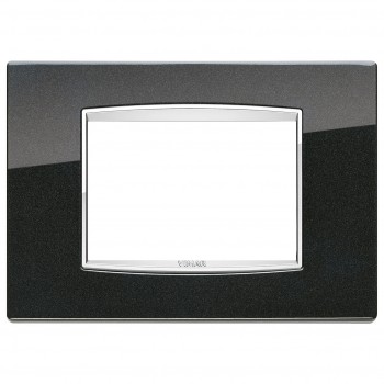 20653.C15 Рамка Eikon Chrome Classica Антрацит матовый 3-модульная Vimar фото