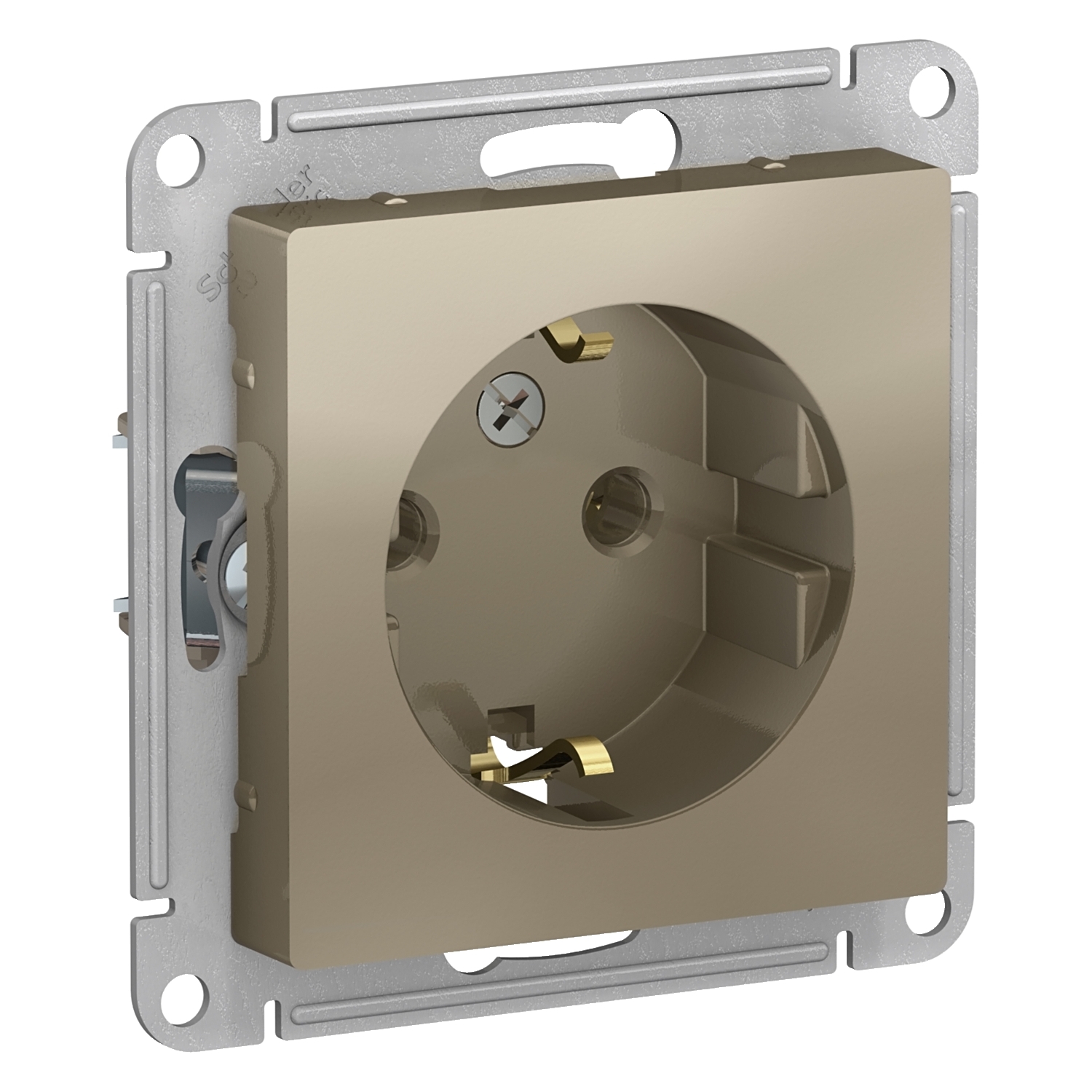 

ATN000543 Atlasdesign Розетка с заземлением, 16А, механизм, Шампань Schneider Electric, Atlasdesign ATN000543