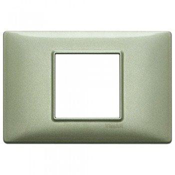 14652.72 Рамка Plana Зеленый металлизированный 2 модуля Vimar фото