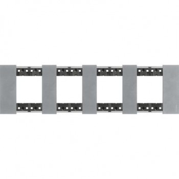 KA4802M4NW Рамка Bticino Living Now MOON 2+2+2+2-модульная фото