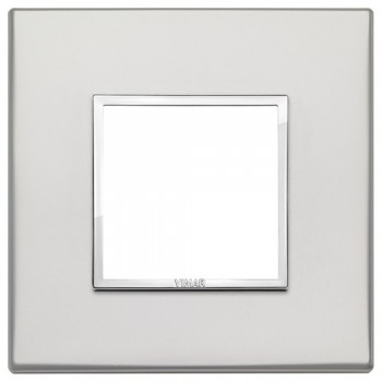 21642.07.01 Рамка Eikon Evo алюминий Esclusivi 2 модуля Vimar фото