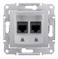 

SDN4400160 Компьют. розетка 2 поста. алюминий Schneider Electric, Sedna SDN4400160