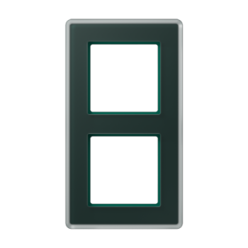 Рамка 2-ная, стекло цвет Изумруд Jung A VIVA  AV582GLMSG фото