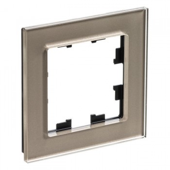 Рамка одинарная шампань стекло Systeme Electric (Schneider Electric) AtlasDesign Nature ATN320501 фото