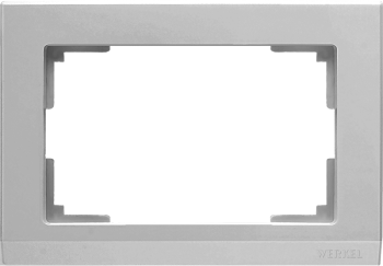Рамка для двойной розетки, серебряный Stark Werkel a040286 WL04-Frame-01-DBL фото