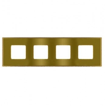 FD01434OBOB Рамка Belle Epoque Metal Bright gold / Bright gold 4-постовая гор/верт. Fede фото