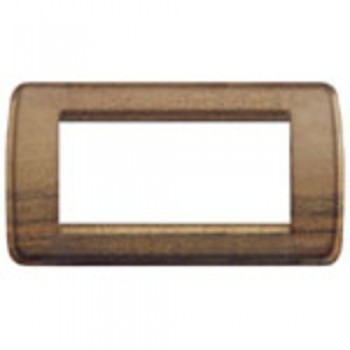 16754.55 Рамка Idea Rondo Орех 4 модуля Vimar фото