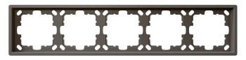 Рамка серия FD 5-постовая,  FD-Series матовый Тауп (soft touch) Jasmart FD1005PTM фото