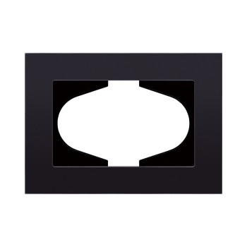 Рамка для двойной розетки стекло черный Kollinger Reflex MG RM120BK фото