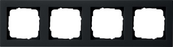 021409 Рамка установочная E2 Черный матовый 4-постовая Gira фото