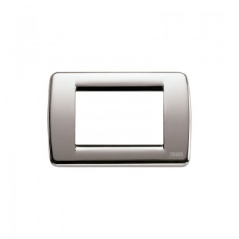 16753.34 Рамка Idea Rondo Никель 3-модульная Vimar фото