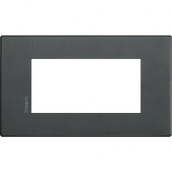 HW4804XN Рамка 1 пост AIR, прямоугольная форма. СОФТ. Цвет Эклипс. Итальянский стандарт, 4 модуля. Bticino AXOLUTE фото