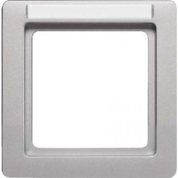 10116014 Рамка с полем для надписей Q.1 Алюминиевый с эффектом бархата 1-постовая Berker фото