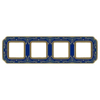 

FD01364AZEN Рамка Smalto Italiano Firenze Blue sapphire 4-постовая Fede, Smalto Italiano Firenze FD01364AZEN