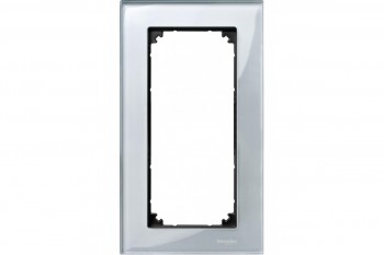 Рамка 2-постовая, бриллиантовое серебро Merten M-Elegance MTN4025-3260 фото