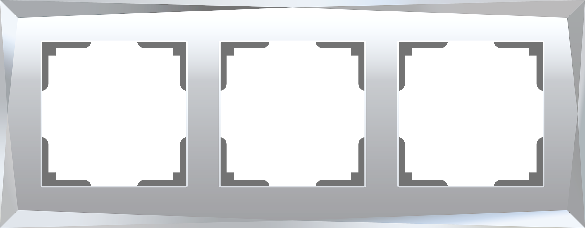 

WL08-Frame-03 Рамка на 3 поста (зеркальный) Diamant Werkel a045797, Diamant WL08-Frame-03 a045797
