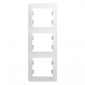 Рамка Белая вертикальная 3-постовая Systeme Electric (Schneider Electric) Glossa GSL000107 фото