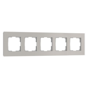 Рамка на 5 постов Senso (дымчатый, стекло soft-touch) Werkel W0053117 a069971 фото
