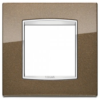 20642.C11 Рамка Eikon Chrome Classica Сиена металлик 2 модуля Vimar фото