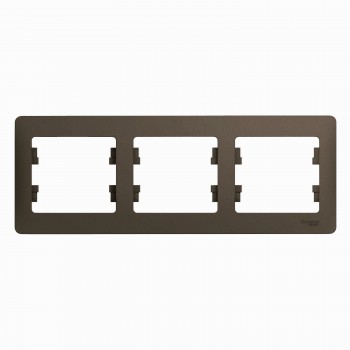 Рамка шоколад 3-постовая Systeme Electric (Schneider Electric) Glossa GSL000803 фото