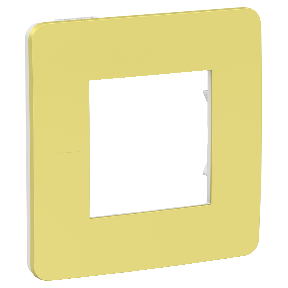 NU280211 Рамка Unica Studio Color Зеленое яблоко / Белый 1-постовая Schneider Electric фото