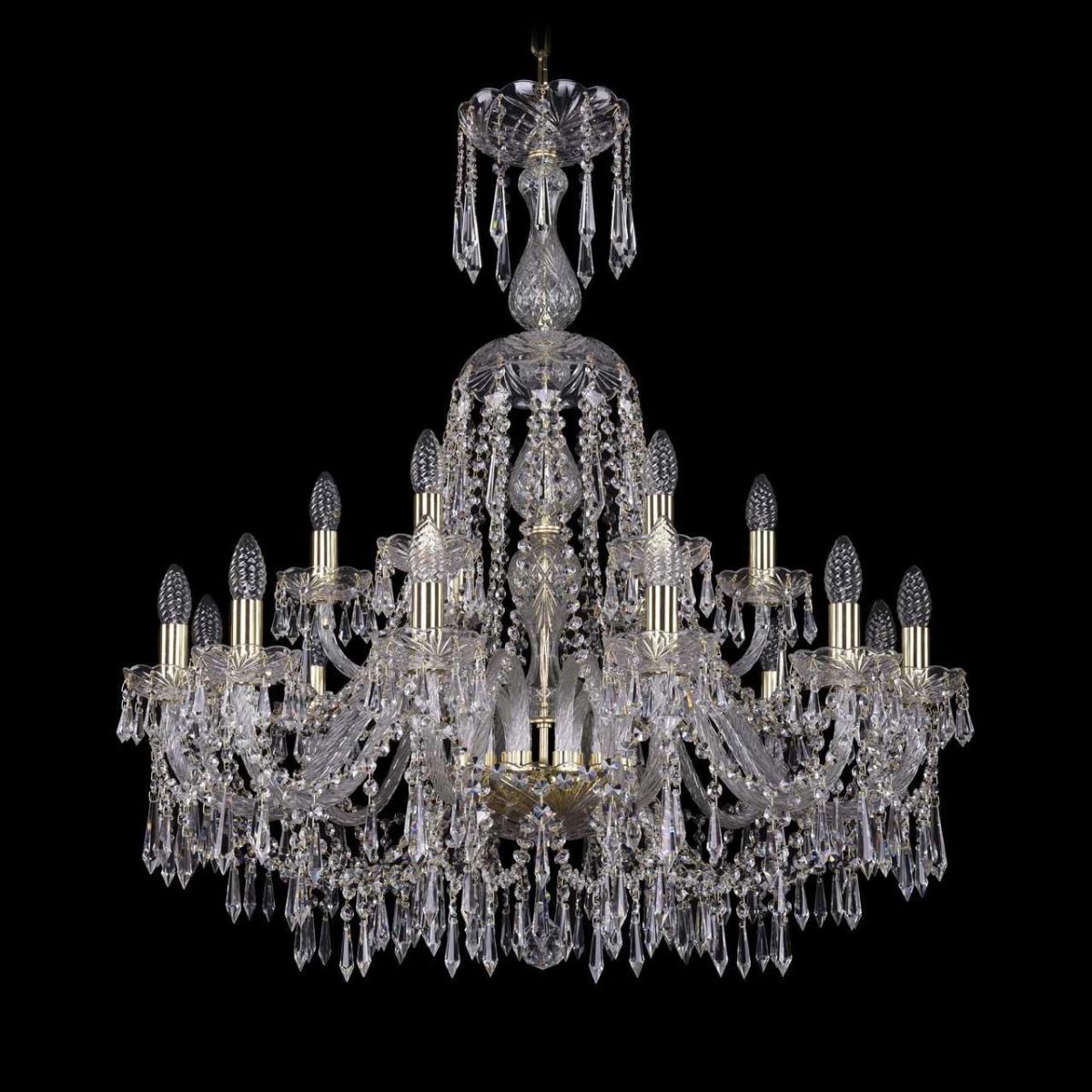 

Подвесная люстра Bohemia Ivele 1403/12+6/300/XL-95/G, Золотой, 1403 Gold 1403/12+6/300/XL-95/G