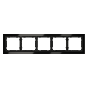 Рамка на 5 постов, черный,стекло Voltum S70 VLS110508 фото
