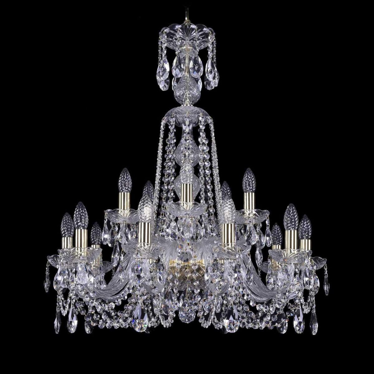 

Подвесная люстра Bohemia Ivele 1402/10+5/240/XL-77/G, Золотой, 1402 Gold 1402/10+5/240/XL-77/G