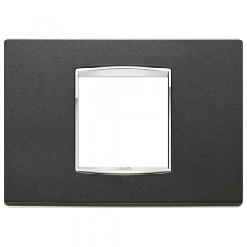 20652.C15 Рамка Eikon Chrome Classica Антрацит матовый 2 модуля Vimar фото