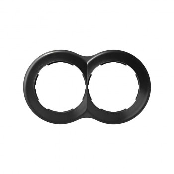 88620-38 Рамка декоративная, 2 поста, круг в круге, Simon 88, графит фото