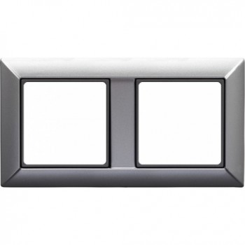 EP482AL Рамка ECO Profi Алюминий 2-постовая гор/верт. Jung фото