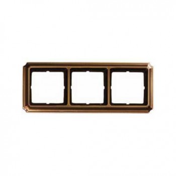 MTN483343 Рамка Antik Античная латунь 3-постовая Merten фото