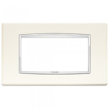 20654.C01 Рамка Eikon Chrome Classica Арктический белый 4 модуля Vimar фото