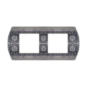 FD01422AS Рамка Sanremo Antic silver 2-постовая гор/верт. Fede фото