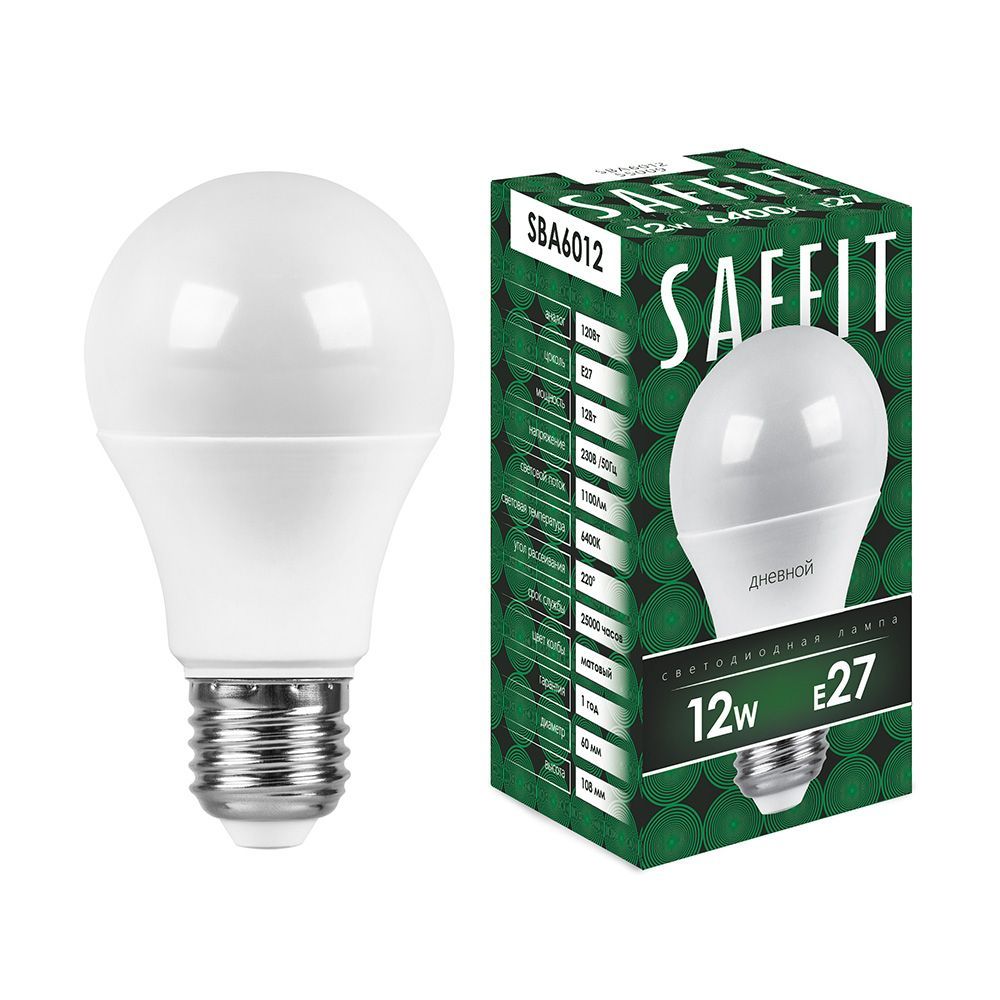 

Светодиодная лампа 12W 230V E27 6400K Feron 55009, Белый, 55009