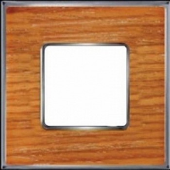 Рамка 1-постовая, вишня/хром Fede Vintage Wood FD01311CCB фото