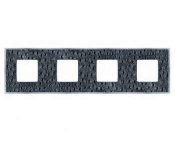 FD01444SCB Рамка Belle Epoque Tapestry Alienasilver / bright chrome 4-постовая гор/верт. Fede фото