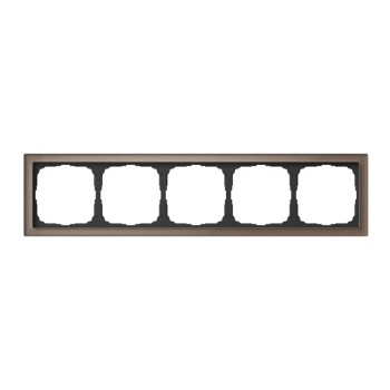 Рамка 5 постов органическое стекло мокко Systeme Electric Artgallery pure GAL320605 фото