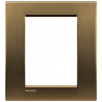 Рамка 3 + 3 модуля, бронза Bticino Living Light Квадрат LNA4826BZ фото
