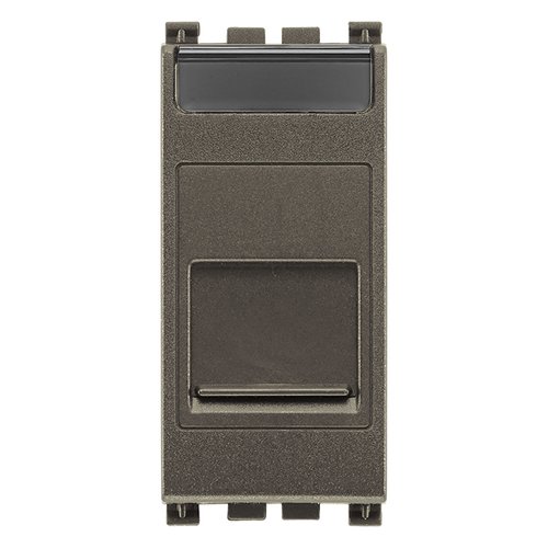 

19337.C.M Переходник для разъемов для передачи данных RJ45 Keystone, с крышкой. Metall Vimar Arke, Arke Round 19337.C.M