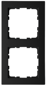 Рамка черный матовый (soft touch) 2-постовая Jasmart G-Classic G1002PB фото