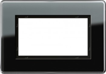 100105 Рамка Esprit Черное стекло 1,5-постовая Gira фото
