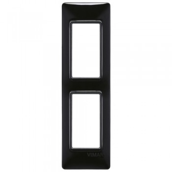 Рамка 2 модуля, черный Vimar Plana 14667.05 фото