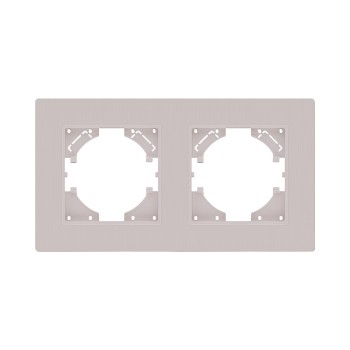 Рамка 2-кратная кашемир матовый Kollinger Eleganz Plex EP2CM фото