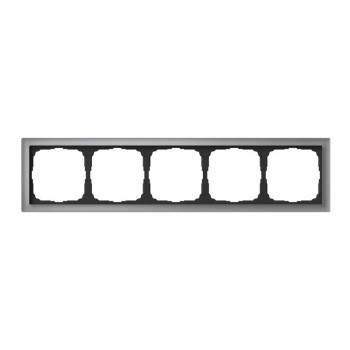 Рамка 5 постов органическое стекло алюминий Systeme Electric Artgallery pure GAL320305 фото