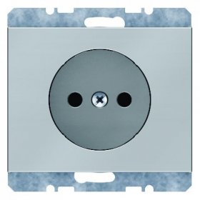 

6167157004 Штепсельная розетка без защитного контакта цвет: стальной, лак K.5 Berker, K.5 6167157004