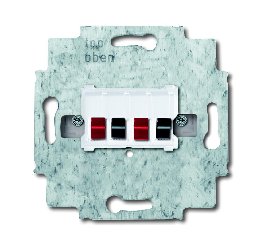 

0230-0-0464 (0248/04-101-500), Розетка для громкоговор.,4-р.,ал.бел., ABB, Spring 0248/04-101-500